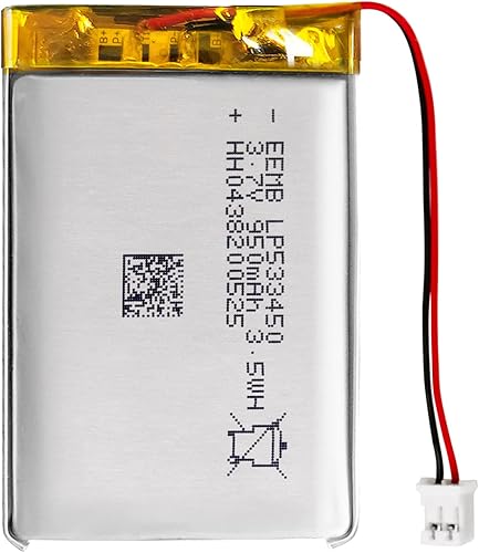 EEMB 3.7V Lipo Batería 950mAh 533450 Batería de iones de polímero de litio Batería recargable de polímero de iones de litio con conector JST