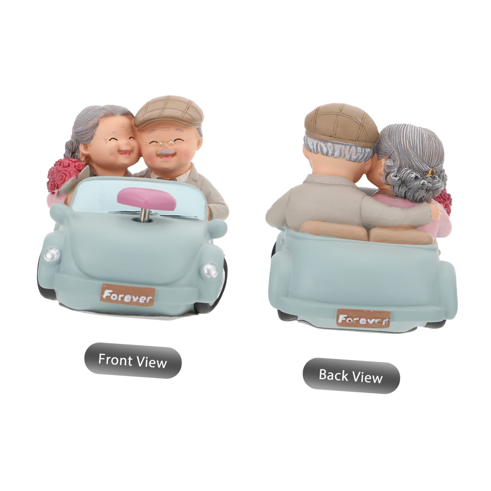 ULTECHNOVO Hochzeit Cake Topper Älteres Figur Kunstharz Ornament Valentinstag Dekoration Geschenk Für Ehemann Ehefrau Zuhause