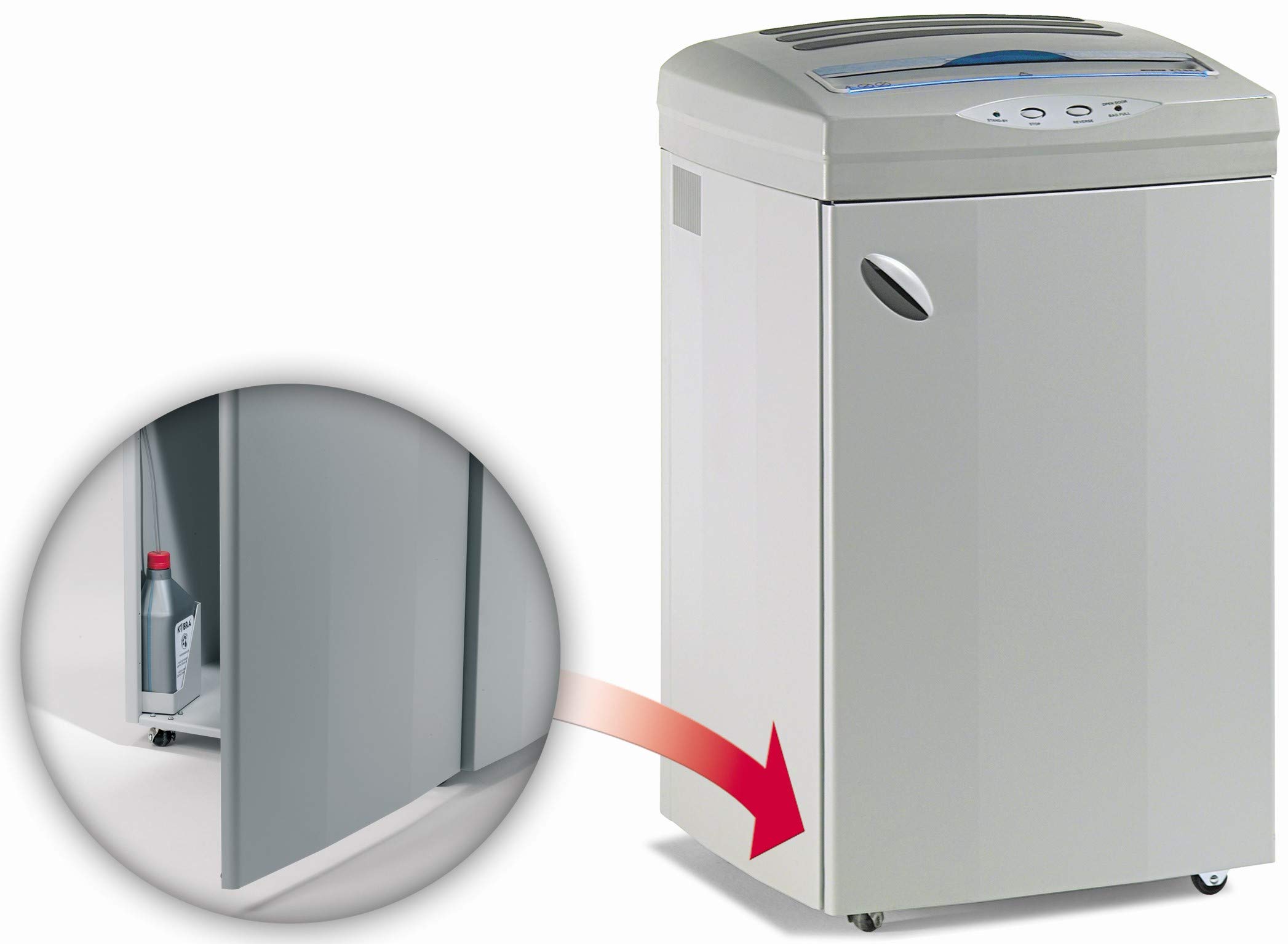 KOBRA 400 HS-6 Auto-Oiler Distruggidocumenti Professionale a Frammento ad Alta Sicurezza, 60x48x93 cm, Grigio