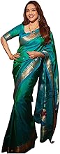 SGF11 Women's Kanjivaram Paithani Silk Saree With Unstitched Blouse Piece