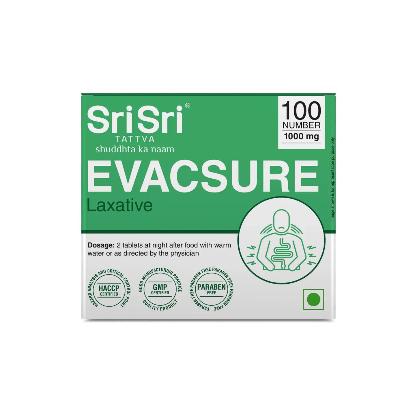 Sri Sri TATTVA shuddhta ka naam Evacsure-Laxative,100 Tabs|1000 Mg (B0CQW3LGXG) Amazon Price History, Amazon Price Tracker