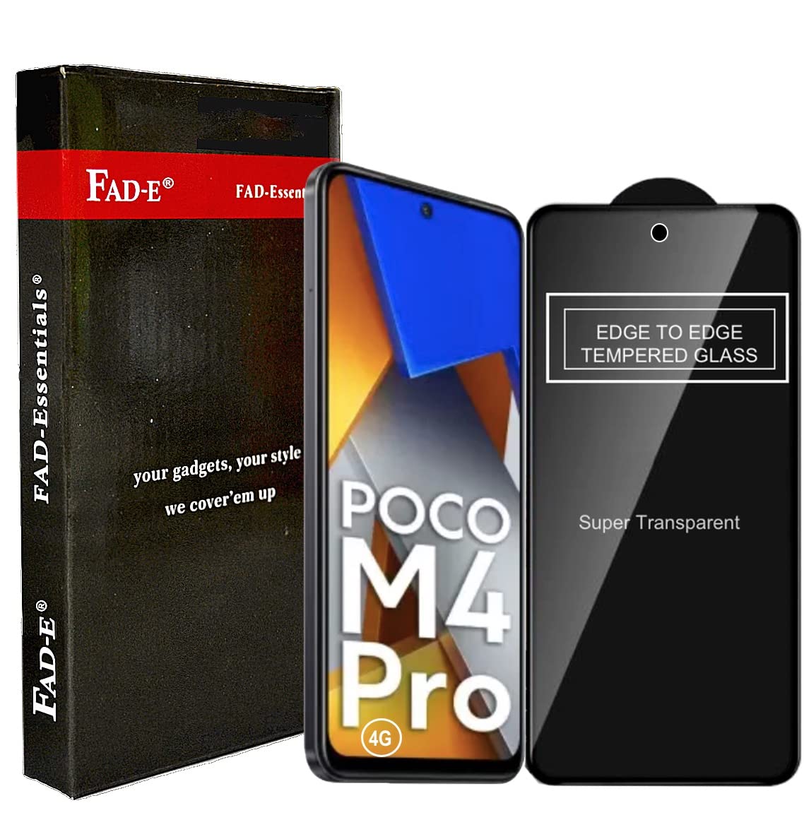 FAD-E Tempered Glass Screen Protector Guard for POCO M4 Pro 4G (6.43") (Transparent), Full Screen Coverage (B09TZ8RPR7) Amazon Price History, Amazon Price Tracker