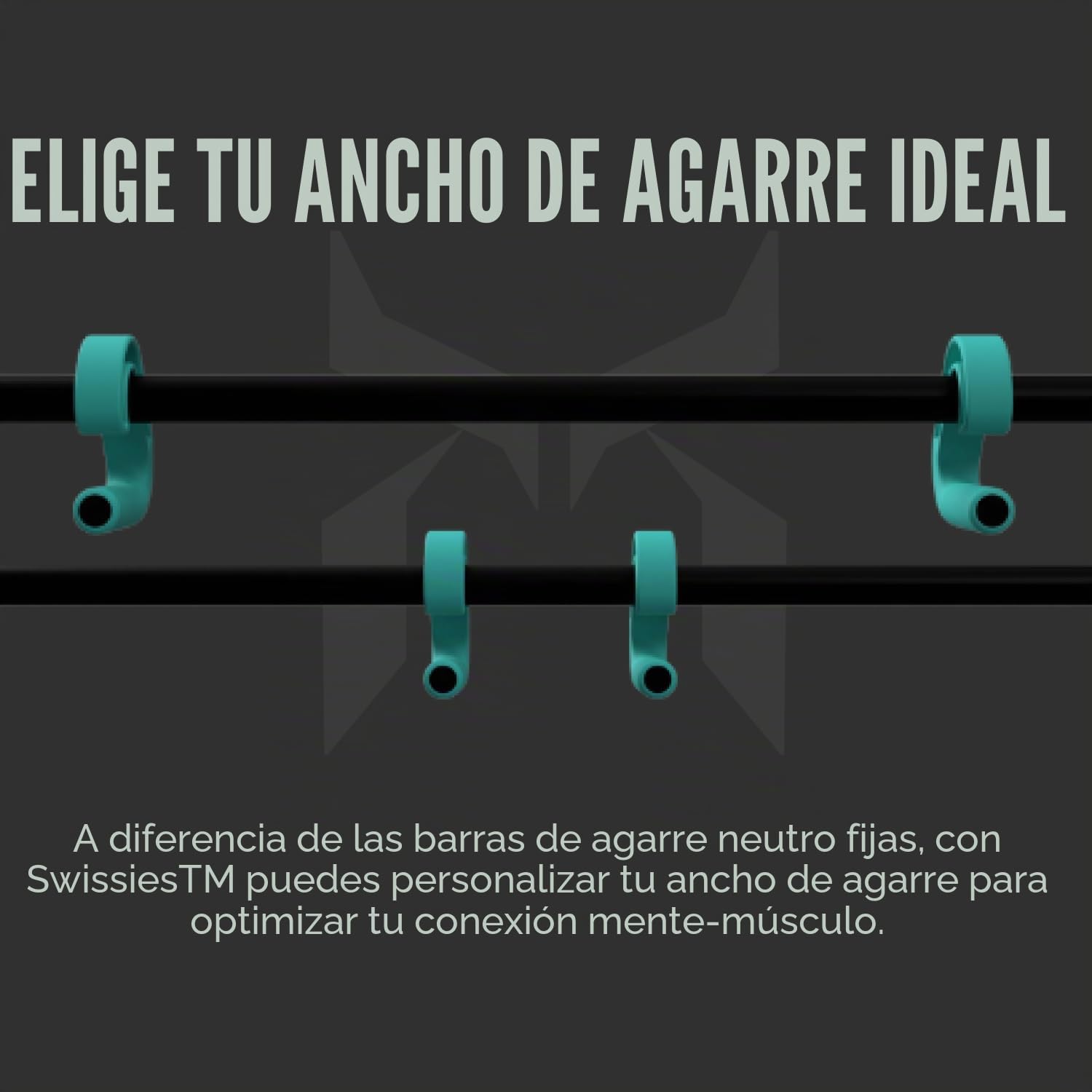 Kensui Swissies - Mango de agarre neutro para barras de dominadas, barras y bandas de resistencia
