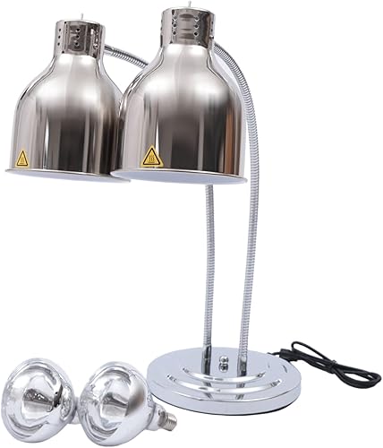 Lámparas de calor de alimentos, 250 W, calentador de alimentos comerciales, lámpara de calor de alimentos de doble cabezal para hogares y