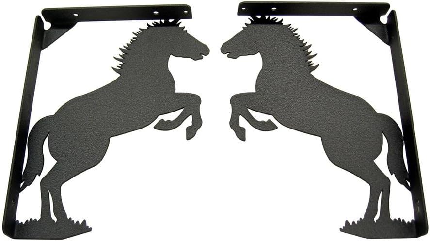 Rearing Horse Shelf Brackets (Set of 2)