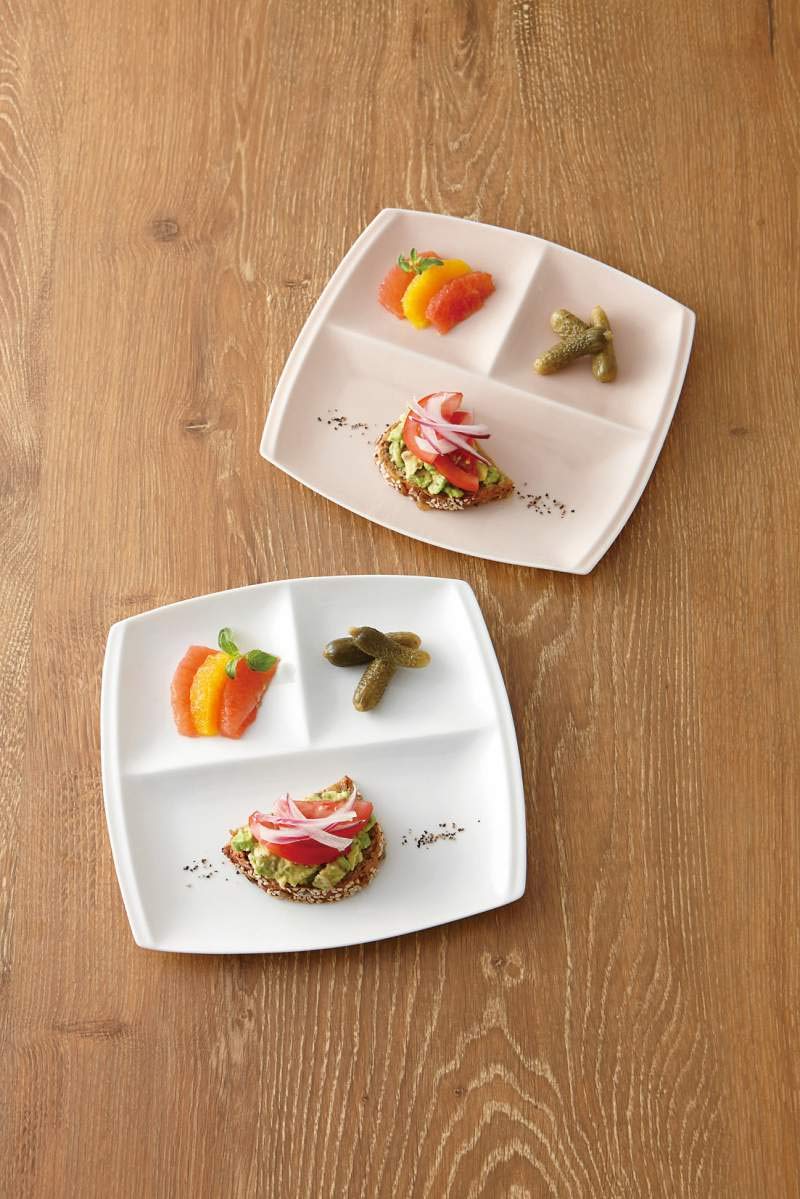 確認(  ¯꒳​¯ )ᐝランチプレート アウトレット ランチプレート 四角 仕切り皿 21cm 16color 陶器