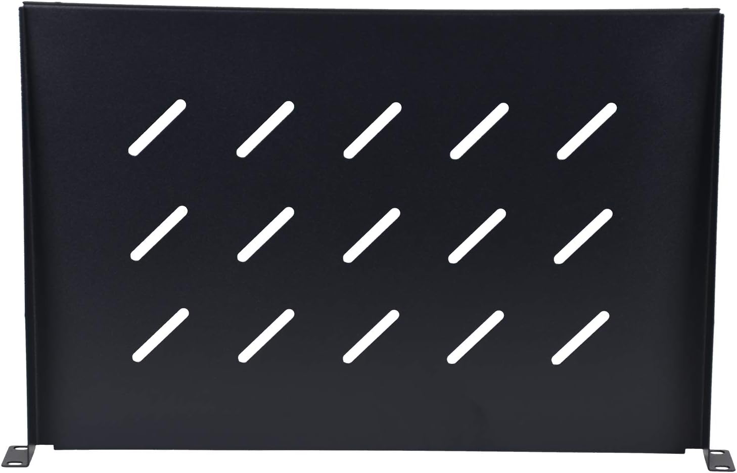 Aeons 1U Universal Server Rack Shelf Vented Rackmount Cantilever Shelf 12" Deep, for 19” IT Network Rack Cabinet Enclosure - Fixed Server Rack Cabinet Shelf 2-Pack