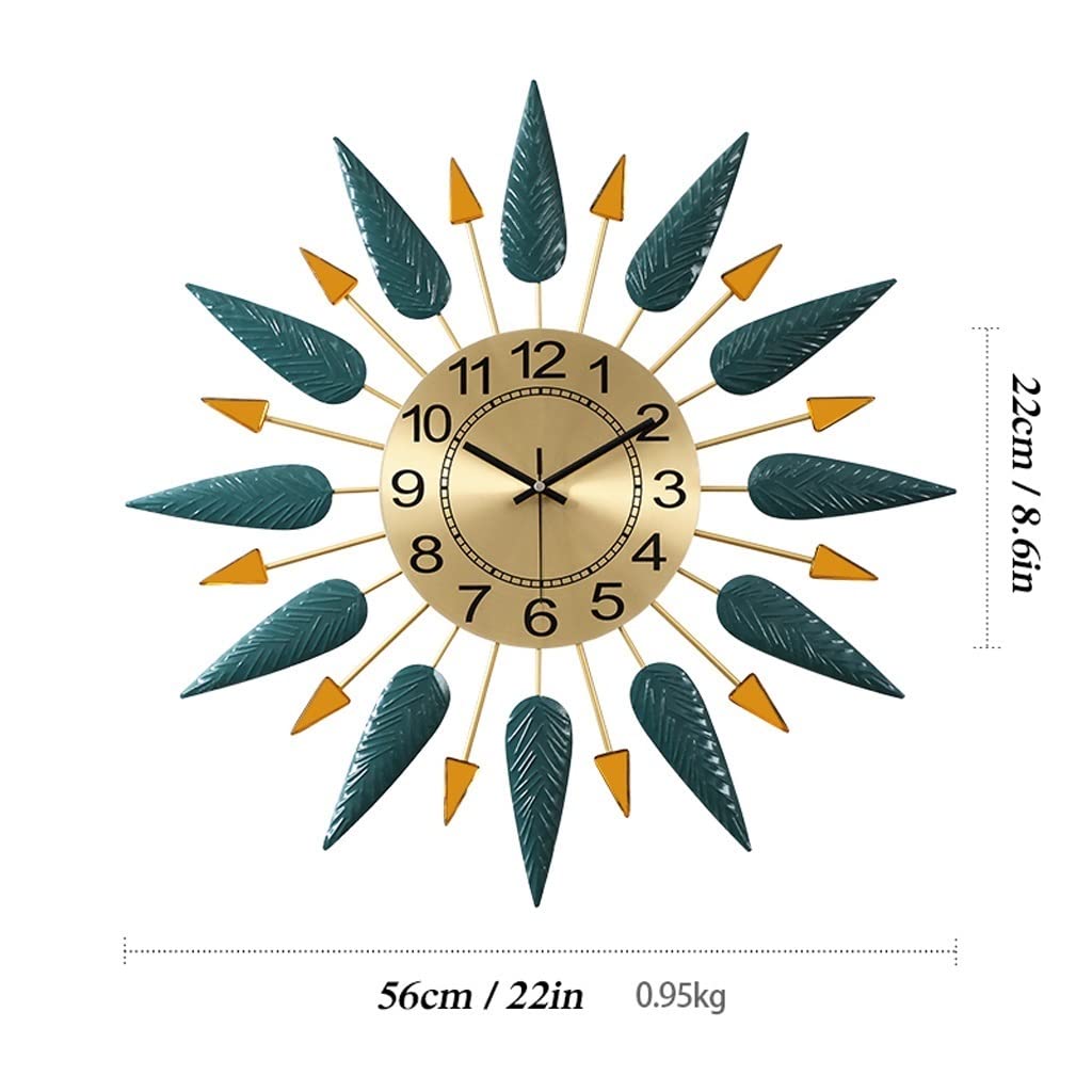 Zegar ścienny Chiński Kreatywny Metalowy Zegary Ścienne Ręcznie Malowane Kute Mute Clock Office Classroom Brak tykanie zegarów