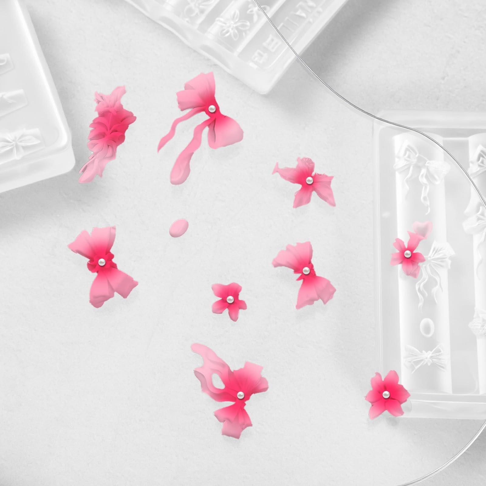 3 SZTUK 3D Kwiaty Nail Formy Silikonowe Flowe Nail Art Formy Rzeźba Szablon Wiosna Lato Kwiatowy Paznokcie Forma Projekt DIY Kwiat Charms Na Akcesoria Narzędzia Silikonowe Sztuka