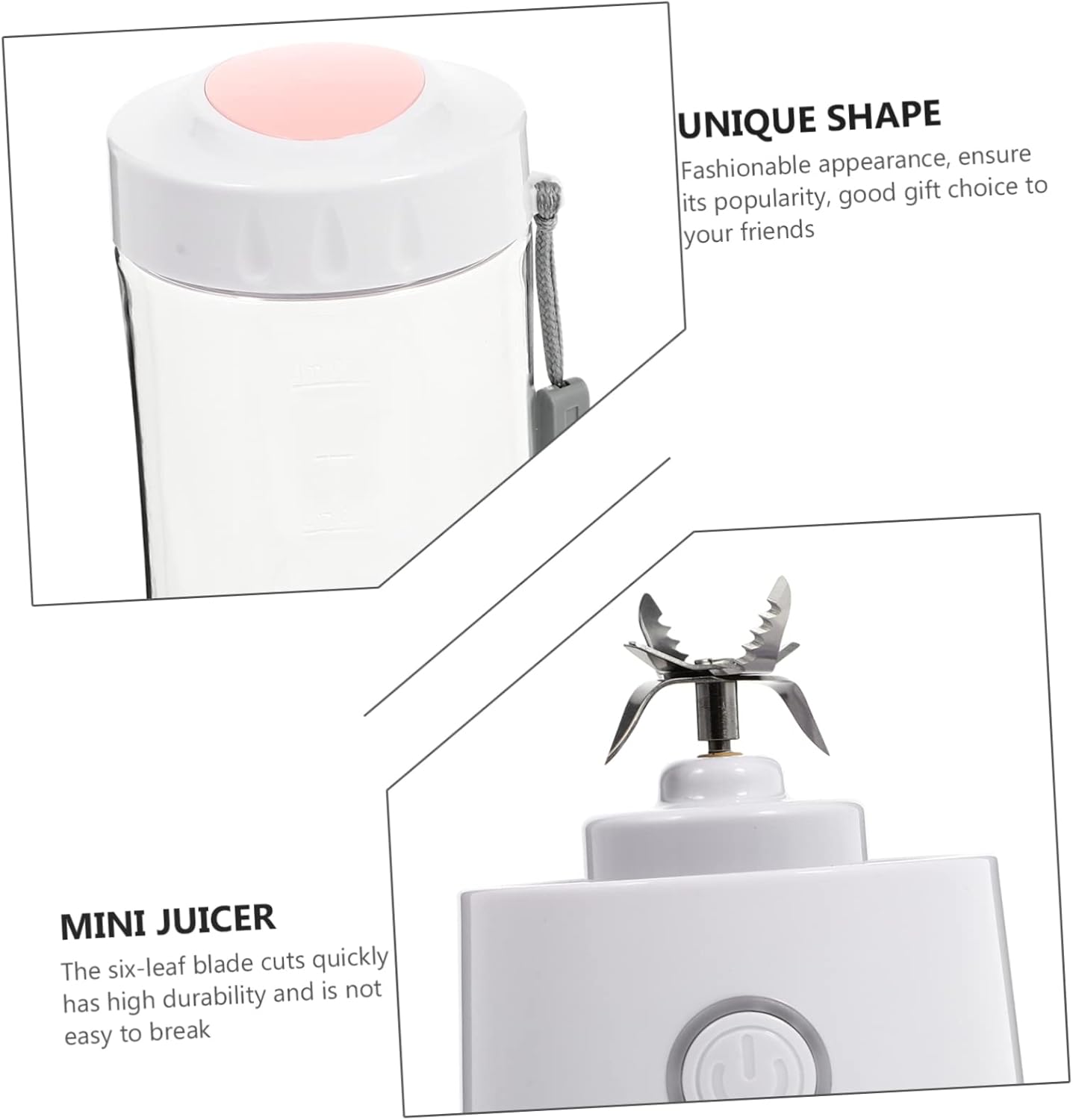 Amosfun Fruit Vegetable Squeezer Citrus Juicer Fresh Juice Blender for Home Office School