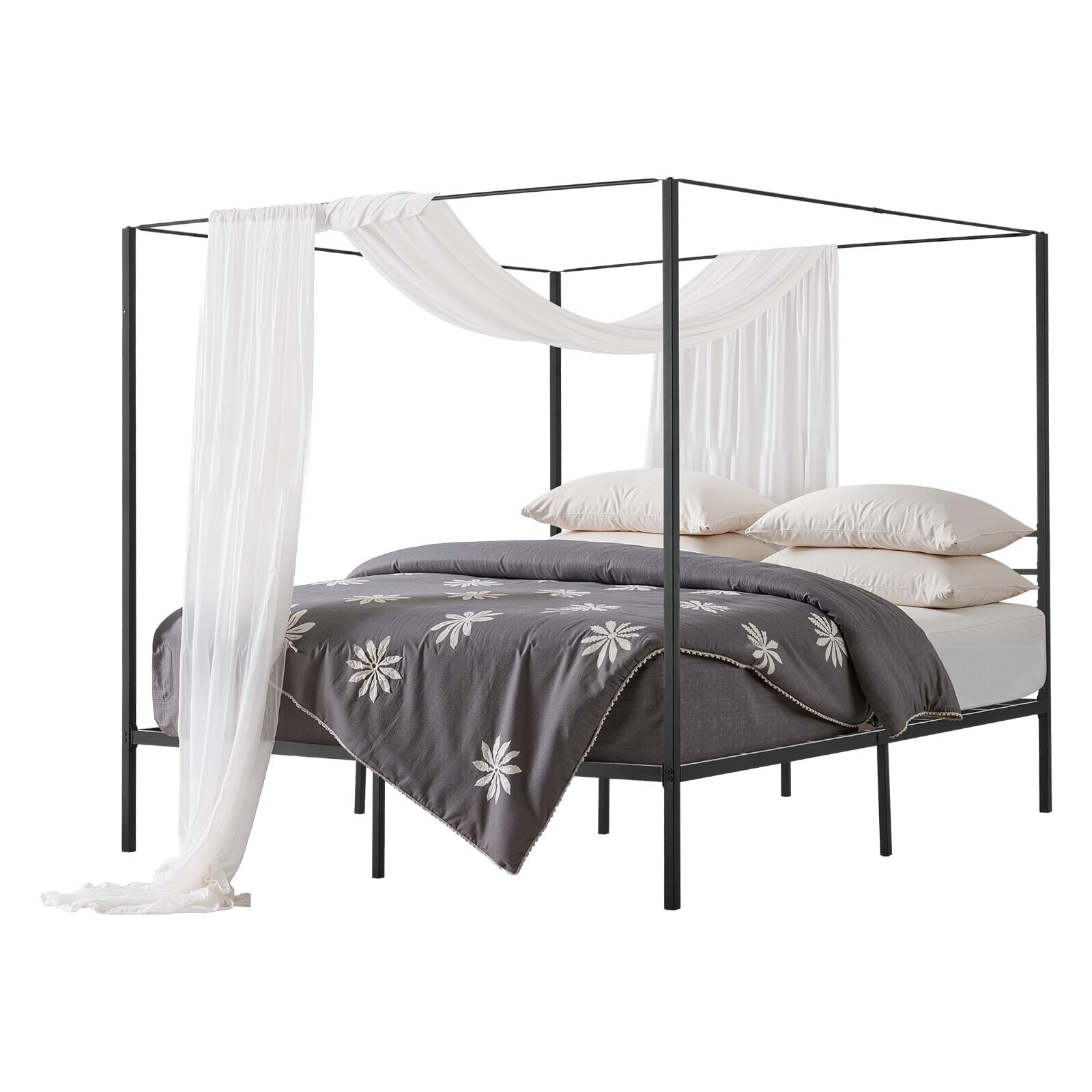 VEVOR Canopy Bed Frame King Size