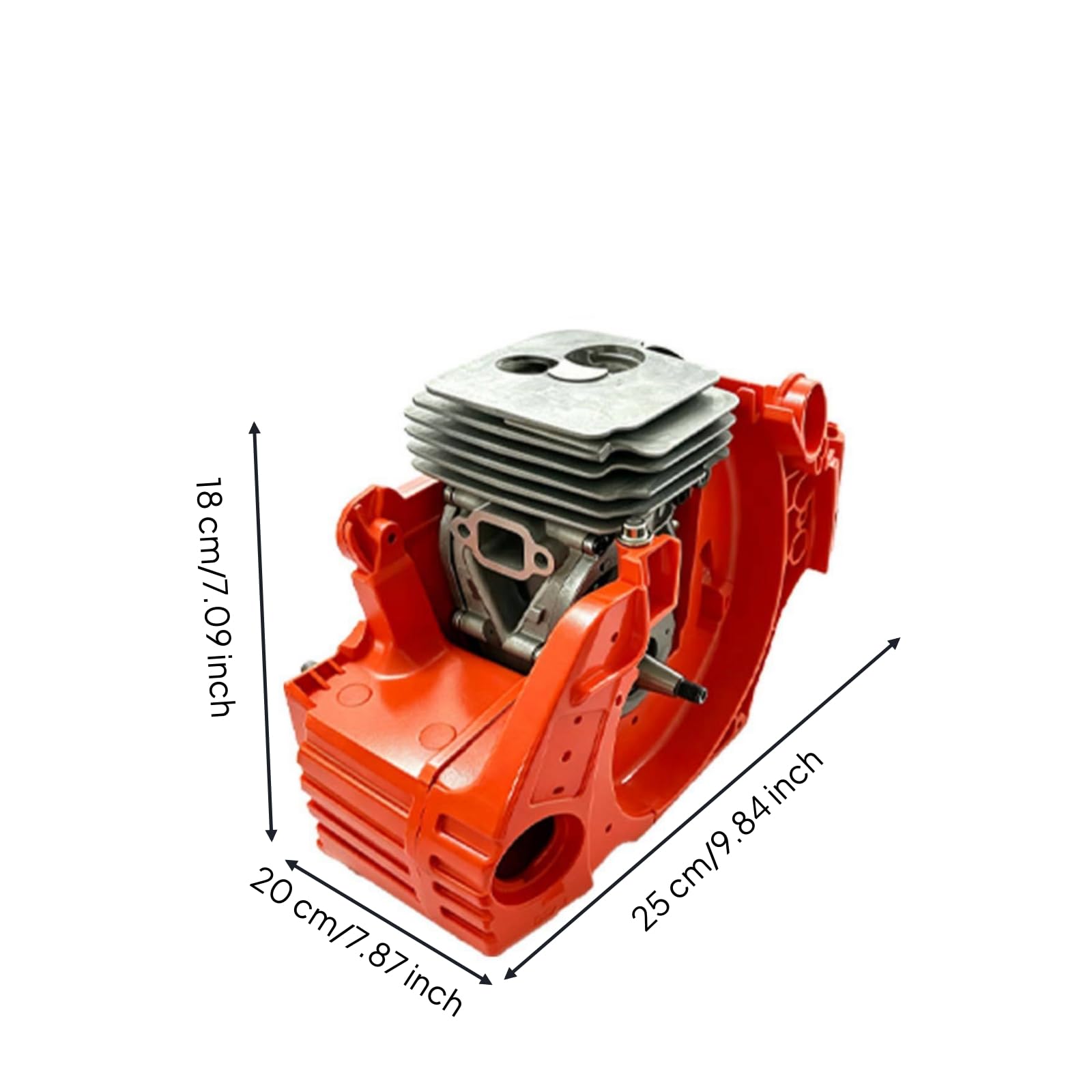 Gralara Motore Completo con Carter Compatibile Gruppo Carter Motore Raffreddato Raffreddamento Ventilato Motosega per Giardinieri
