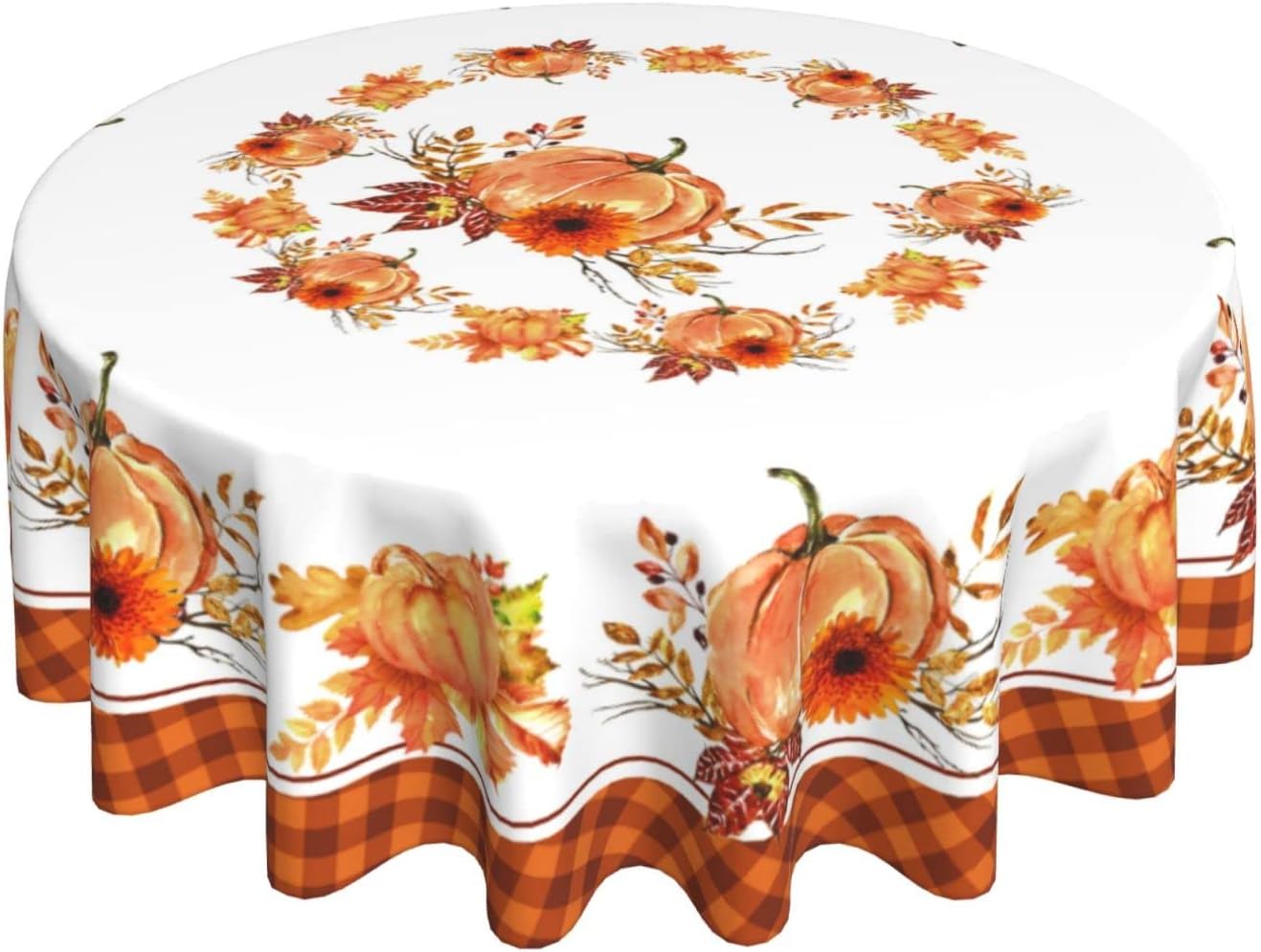 Bolikin Fall Harvest Tablecloth, Autumn Pumpkin Tablecloth