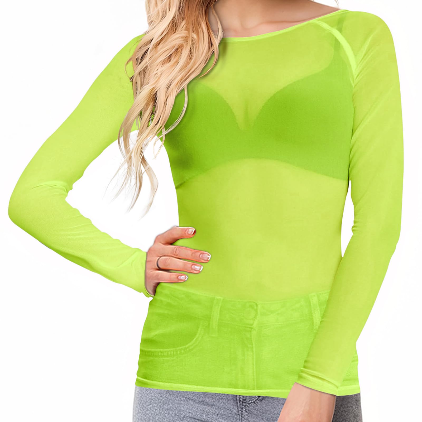 Buauty Sheer Tops for Women,Mesh Fishnet Tops Plus Size,Stylish and Sensational Mesh Blouses for Fashion-Forward Ladies