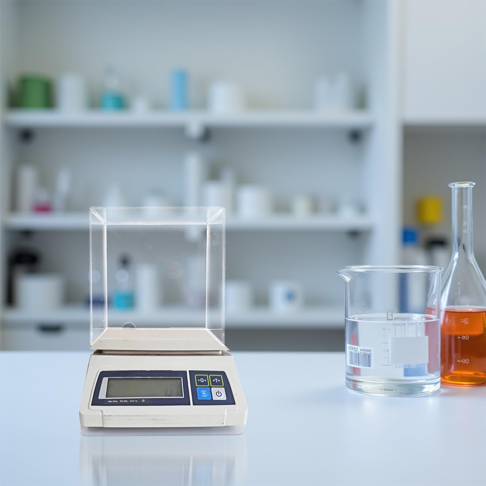 Przezroczysta osłona wiatroszczelna na wagę laboratoryjną - akrylowa osłona chroniąca przed kurzem do elektronicznych wag cyfrowych - przeciwwiatrowa do sprzętu laboratoryjnego