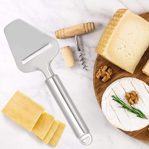 Miniatura 3 de Herramienta de cepillado de queso, herramienta de afeitar y rallado de queso y jamón de mango largo, acero inoxidable 430 de grado alimenticio