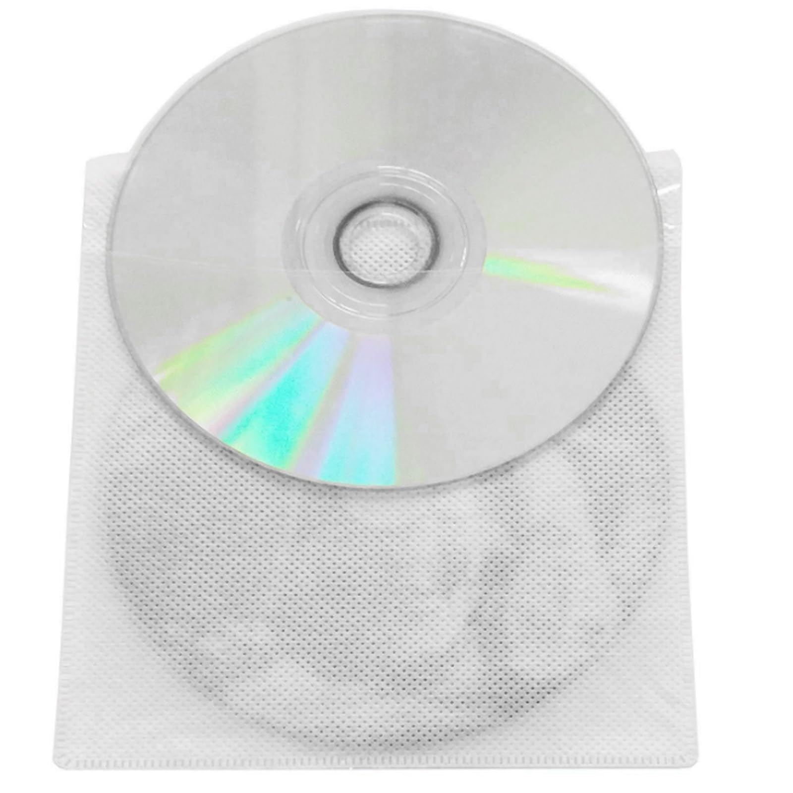 200 pezzi CD-DVD, custodie in plastica per DVD/CD, custodia standard a doppia faccia in plastica per CD, cartelle di archiviazione CD e DVD per conservare dischi spazi vuoti BD, (bianco)