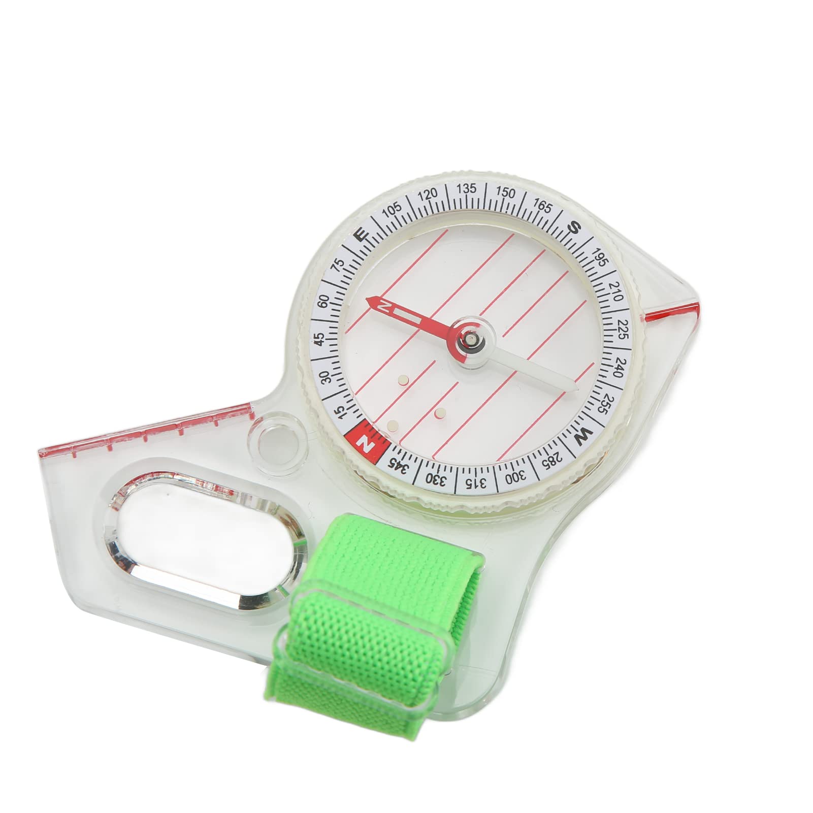 Thumb Compass,Finger Compass Thumb, With Luminous Point Orienteering Clear Scale Abs Multifunction Compasses for Adventure Basic Training Fast Directional Camping
