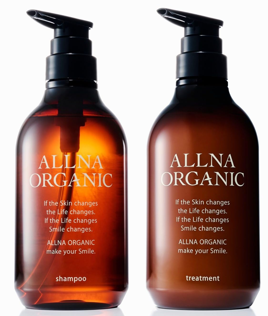 [ 香るサラツヤ美髪 ] オルナ オーガニック シャンプー トリートメント セット 無添加 ヘアケア ギフトセット まとまり ダメージケア 保湿成分 日本製 (スムースタイプ/各500ml/植物アロマの香り)