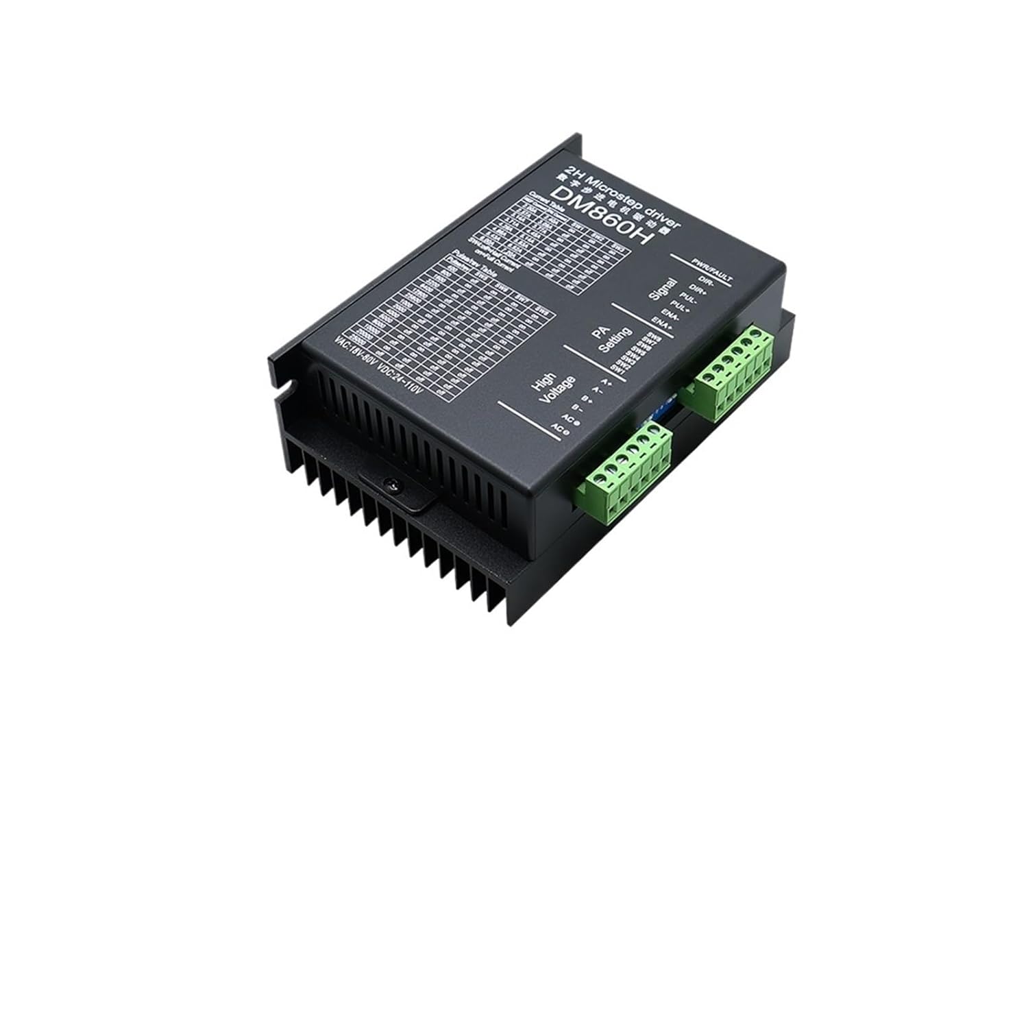 DM860H with Fan High Torque 2 Phase 2.4A-7.2A AC 18~80V or DC 24~110V 2H Microstep Drive Suit Motor Driver