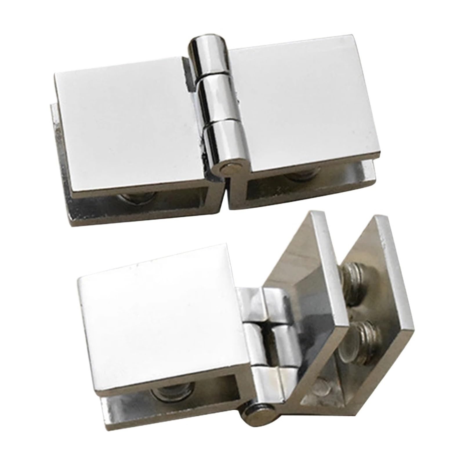 Glass Clamp Hinge, Zinc Bilateral Clip Hardware
