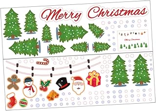 Garneck 1 Conjunto De Adesivos De Parede De Natal Removível Janela De Natal Adere Adesivos De Janela De Floco De Neve Decoração De Parede De Férias De Natal Decalques De Parede De