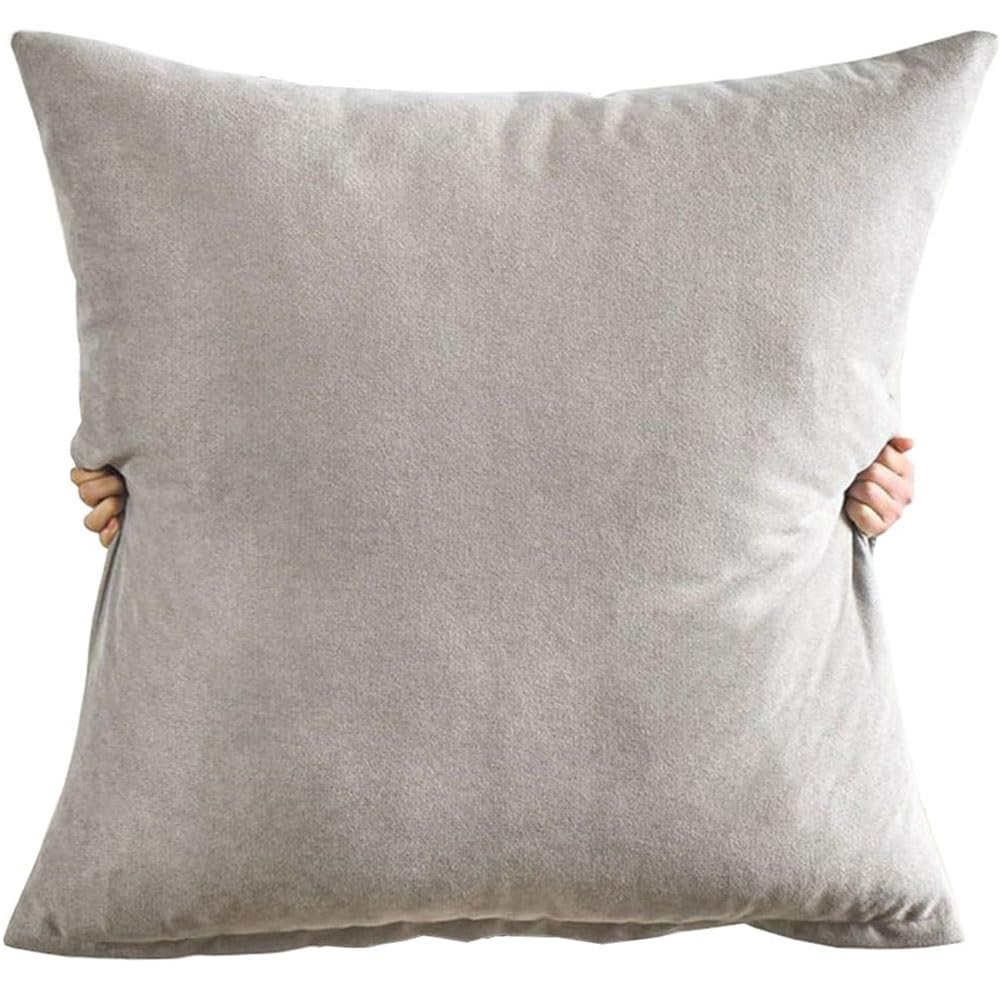 Pillow Protectors With Zip Super Soft Cushion Cover 50x50, 60 X 60,70x70,80x80 Cm Square Extra Large King Size Pillow Cases Decorative Pillowcases For Pillows Bed Sofa Couch ( Color : Light Gray , Siz