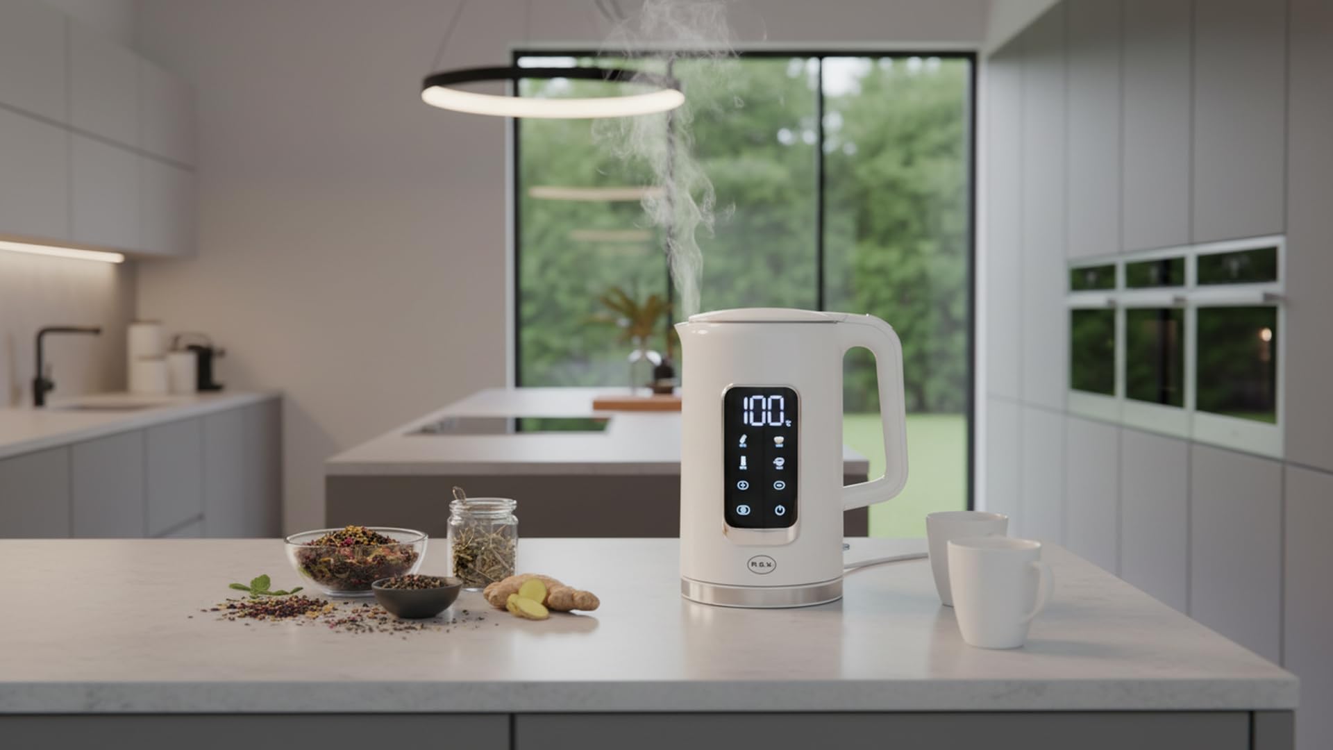 RGV Bollitore Elettrico Digitale - 1,7L con Display LED, Controllo Touch e Temperatura Regolabile 40–100°C