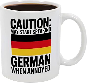 Casitika German gifts. 11 oz Coffee Mug with German Flag Design. Unique Germany Pride Cup for Friends, Family, or Coworkers. Ideal Souvenir Gift for Someone in Germany.