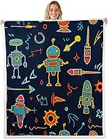 Vista 44 de Manta dorada con estampado egipcio, estilo antiguo Egipto, manta Sherpa con patrón jeroglífico del Antiguo Egipto, manta de vellón para niños