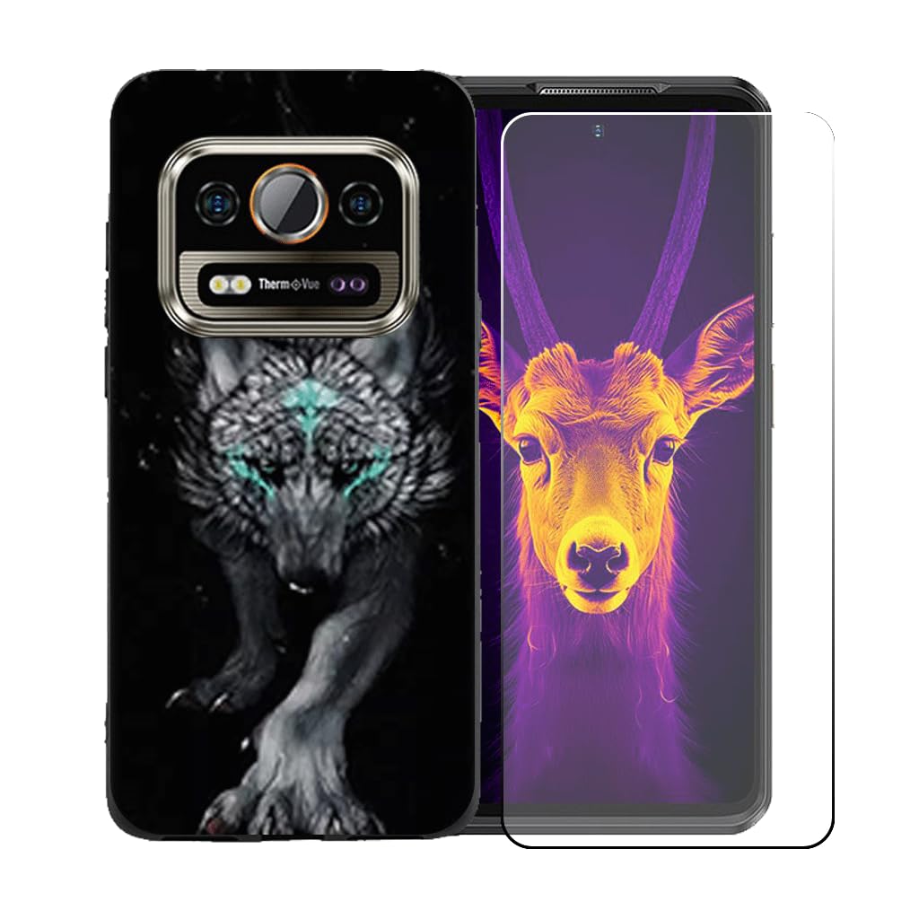 ESACMOT Custodia con motivo farfalla dorata, compatibile con Ulefone