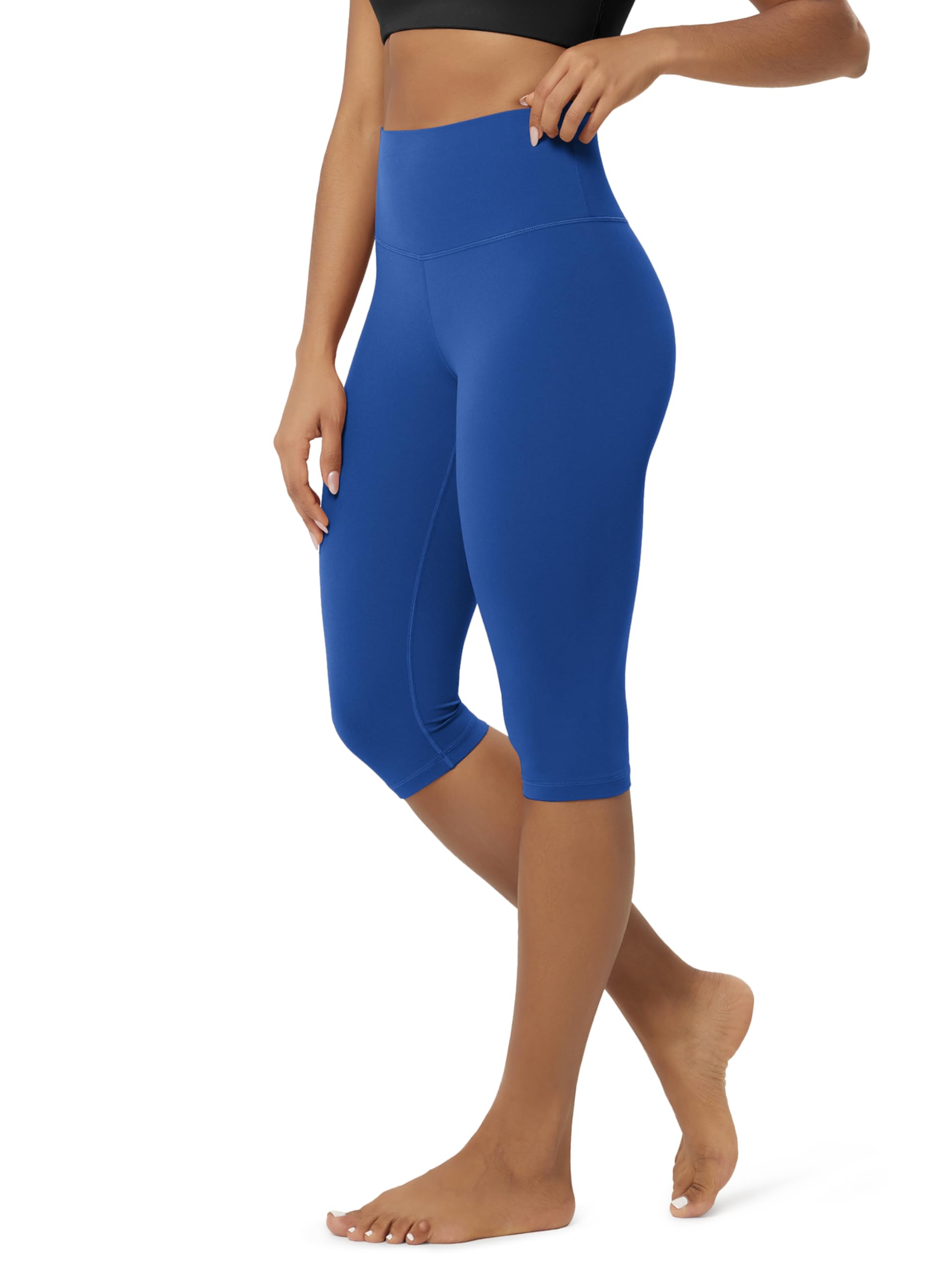 ODODOS Buttery Soft Lounge Yoga Capris for Women, 14" / 19" / 21" High Waist Capri Leggings