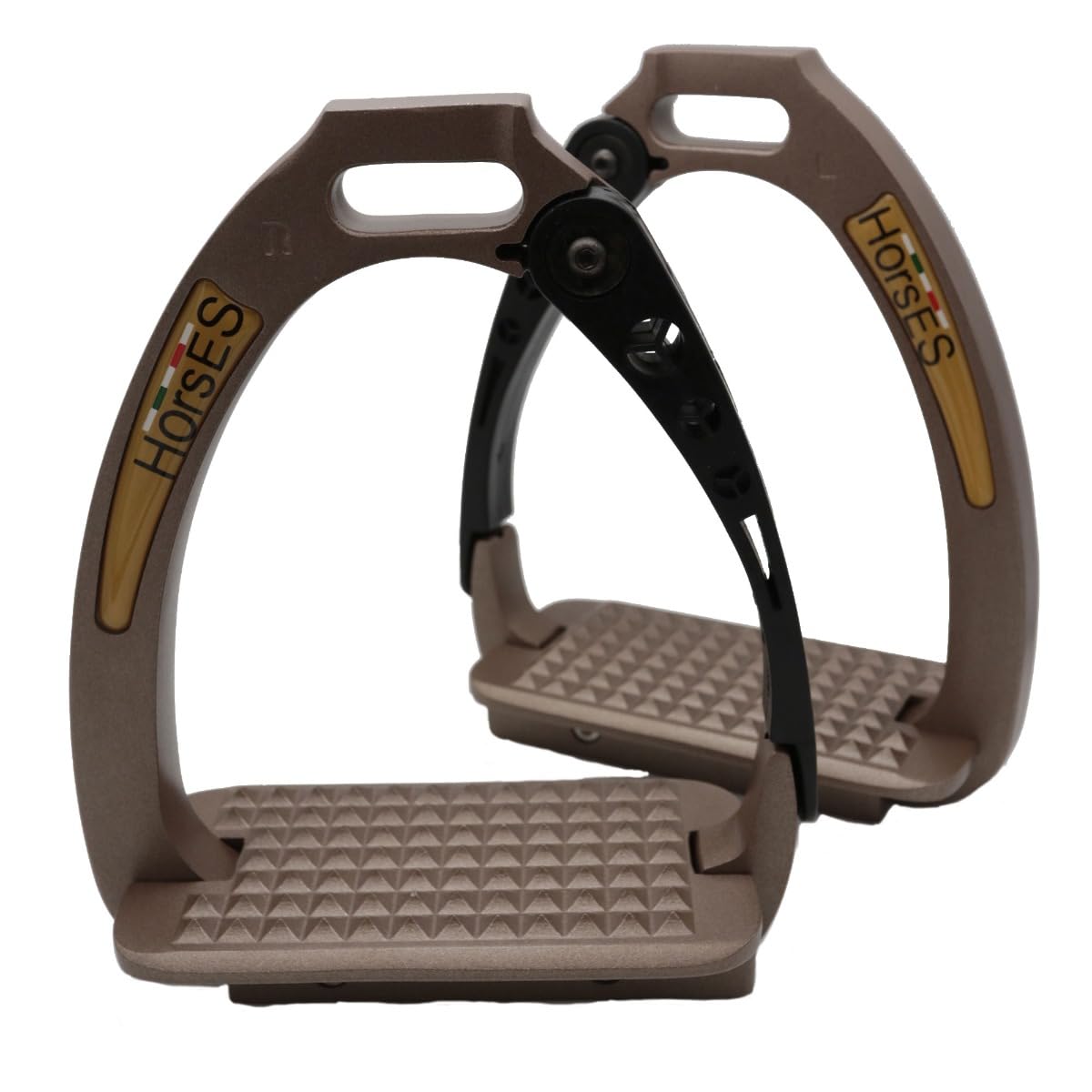 Horses Soportes de seguridad de seguridad, diseñados para la máxima seguridad y comodidad del jinete, modernos y elegantes (marrón/negro)