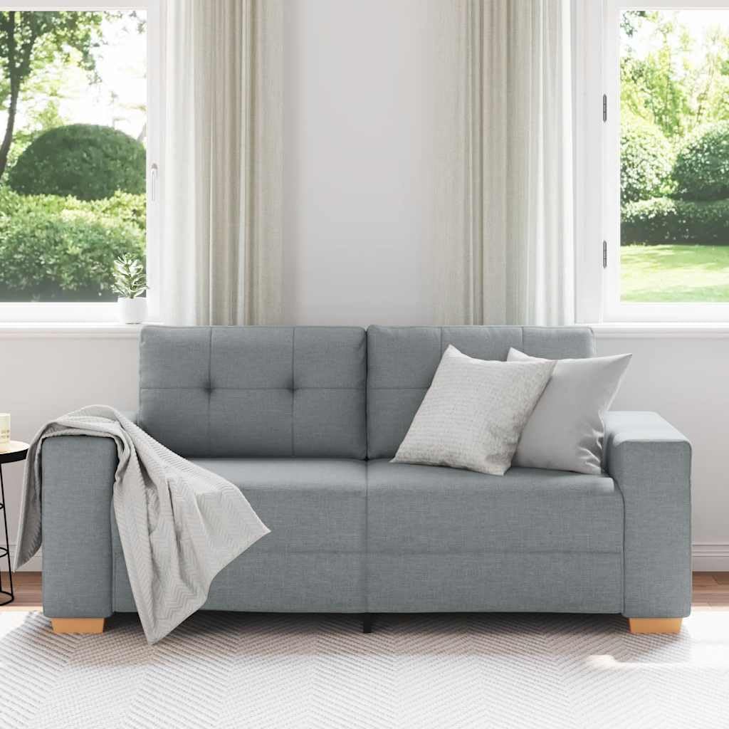Sofá de dos plazas, gris claro, 181 x 77 x 82 cm, funda de tela 100% poliéster, marco de metal de madera contrachapada, ahorra espacio, pequeño sofá para salón, oficina, dormitorio, pasillo