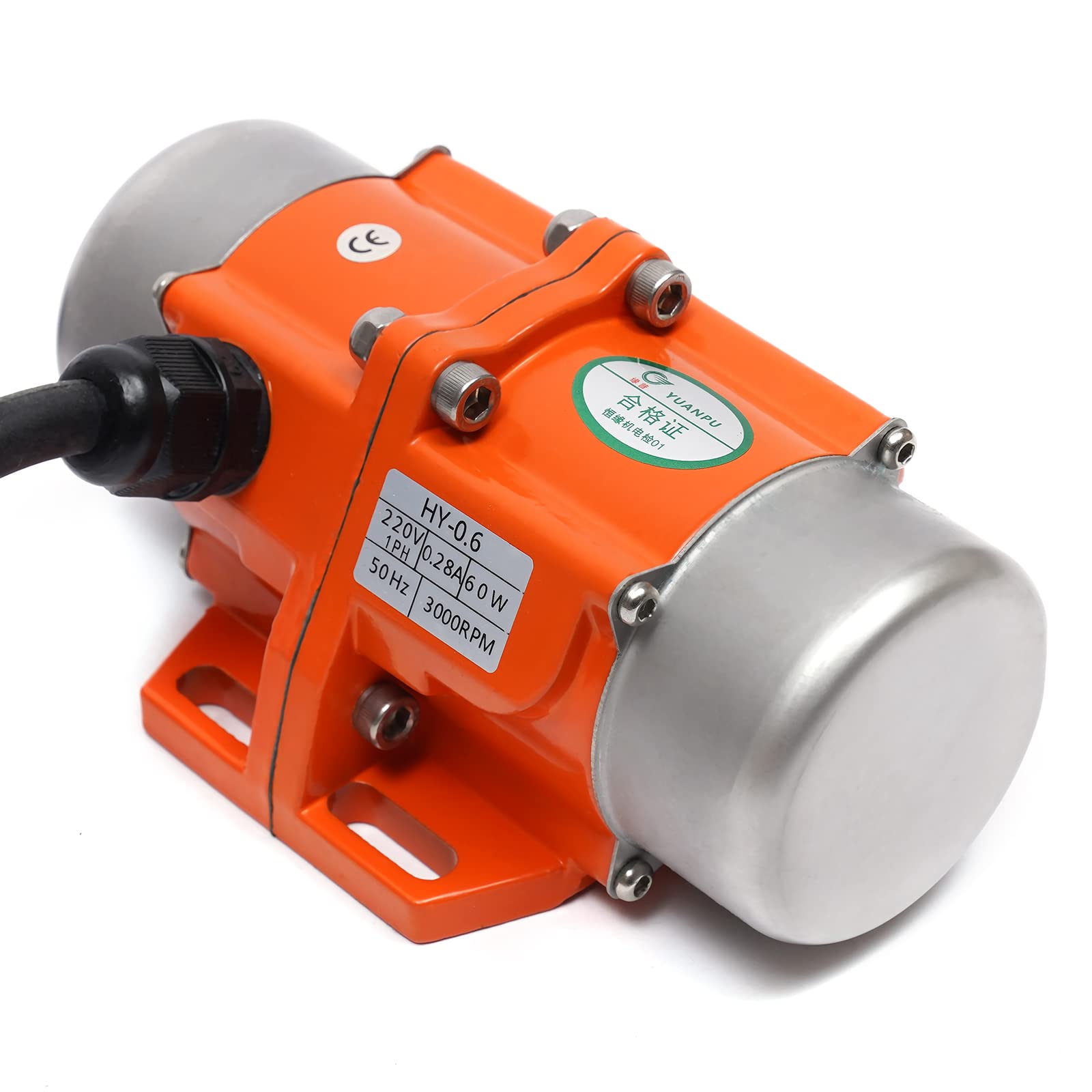 Wulimasun Coal Concrete Vibrator,220V 1 Phase 60W Vibration Motor Concrete Shaker 3000Rpm Motor Adjustable Eccentricity Block,For Mining,Metallurgy,,Electricity,Construction