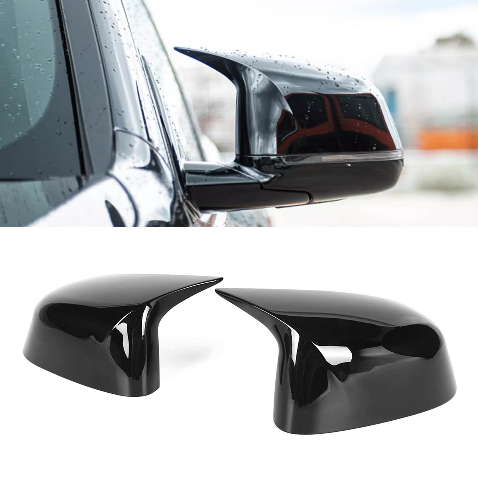 ‎Altsbaos Compatibile con Calotte Ricambio Specchietti Esterni bmw X3 G01/X4 G02/X5 G05/X7 G07 2019-2024,X6 G06 2020-2024 Copri Specchietti X3 X4 X5 X6 X7 Sinistra + Destra (Nero Brillante)