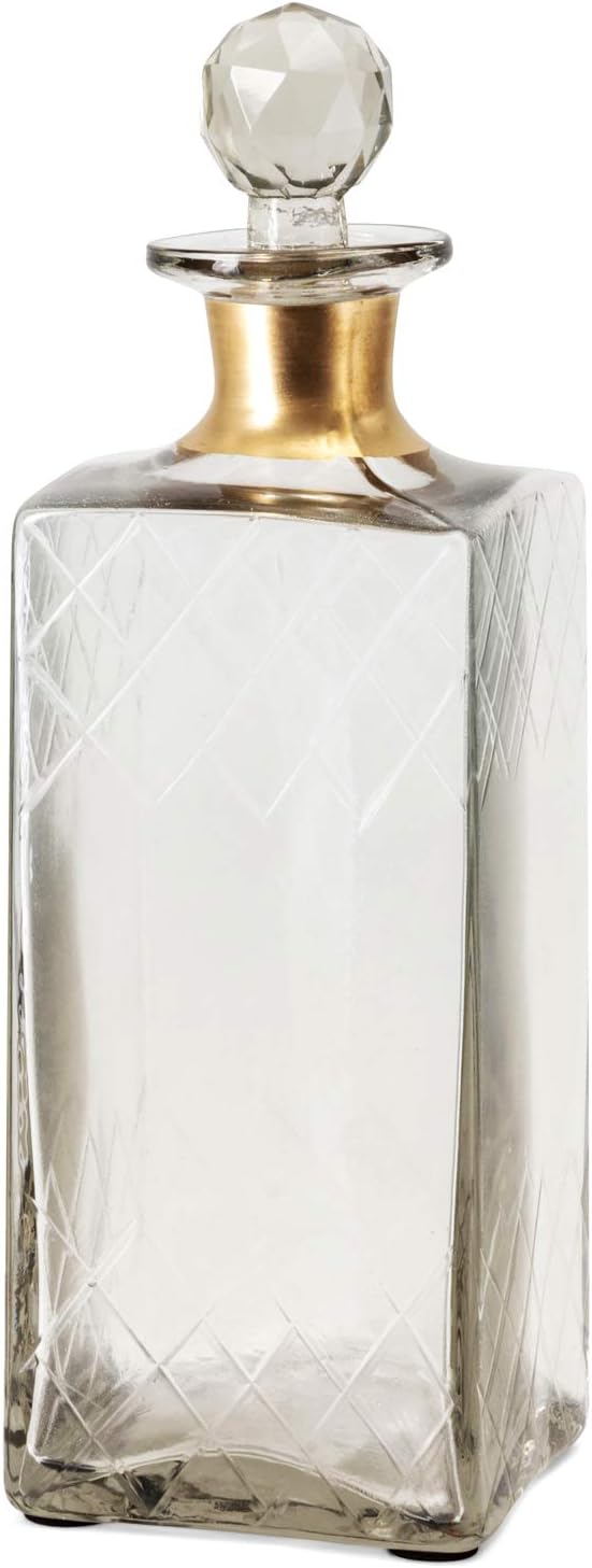 Frее Shірріng Ovеr $50 Imax 20028-3 Hampshire Etched Decanters - Set of 3, Assorted, Clear/Bronze