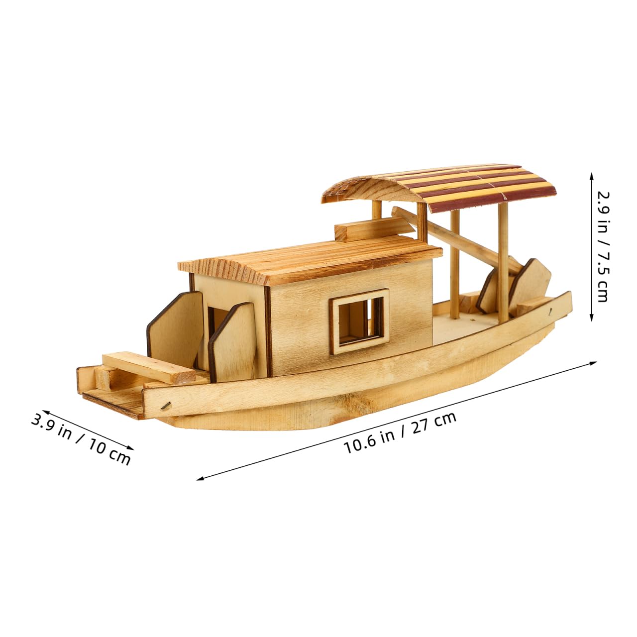 BESPORTBLE Modellboot Aus Holz Boot Ornament Dekoration Tischboot Holzbootfigur Für Wohnzimmer Schlafzimmer Büro Schrankdekoration Kanu Modell