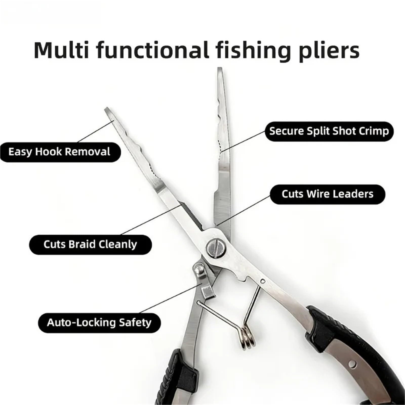 Compatible con alicates de pesca de agua salada con cordón