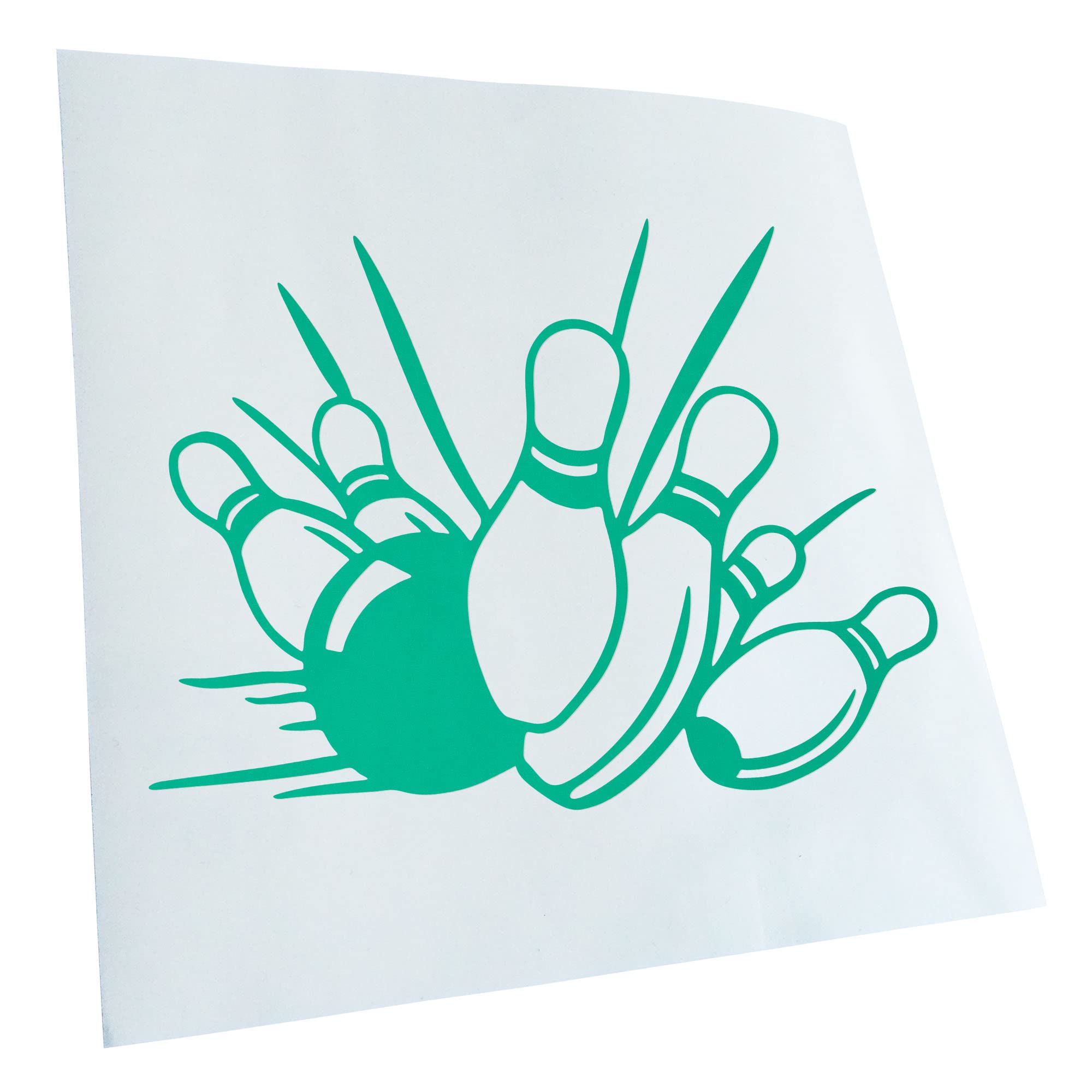 Kiwistar - Car Sticker - Turquoise - 40 x 29 cm Bowling Strike Cones Sticker for Car, Laptop, Bicycle, Truck, Motorcycle, Multicoloured JDM Decal Racing