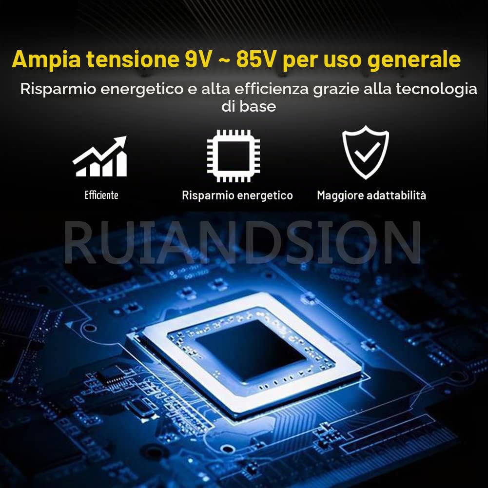 Ruiandsion 2 pezzi P26S Lampadina LED per faro moto, AC/DC 9-85V, bianca, COB, 4 chip SMD LED, per faro moto, senza polarità