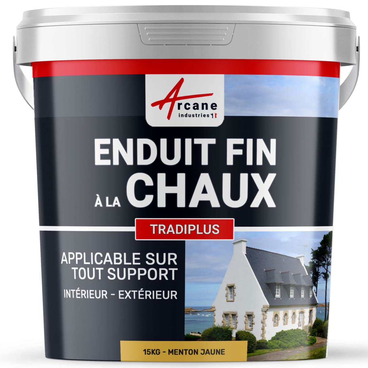 Arcane Industries Enduit fin à la chaux TRADIPLUS Menton Jaune