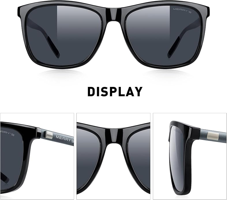 MERRY’S Unisex Polarized Aluminum Sunglasses UV400 protection non-polarized lenses – Block 100% of UVB and UVA rays