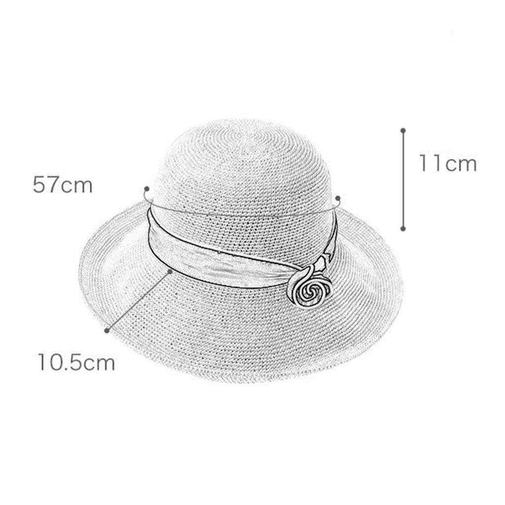 MU Viaje al Aire Libre Sombreros para el Sol Sombrero de Paja Entre Padres e Hijos Sombrero de Playa de Verano Gorra pequeña y Fresca de protección Solar