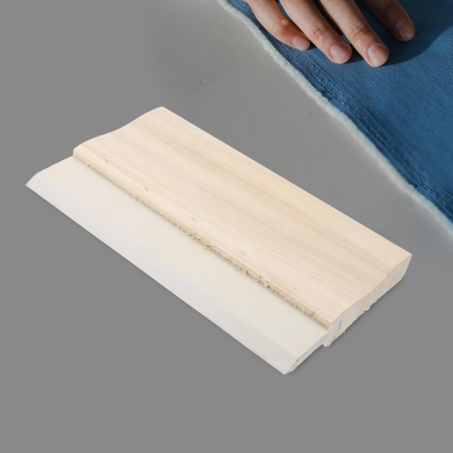 Wood Handle Rubber Ink Squeegee 20cm Water-Based Silk Screen Printing Scraper for Fabric Printing Handheld Accessory