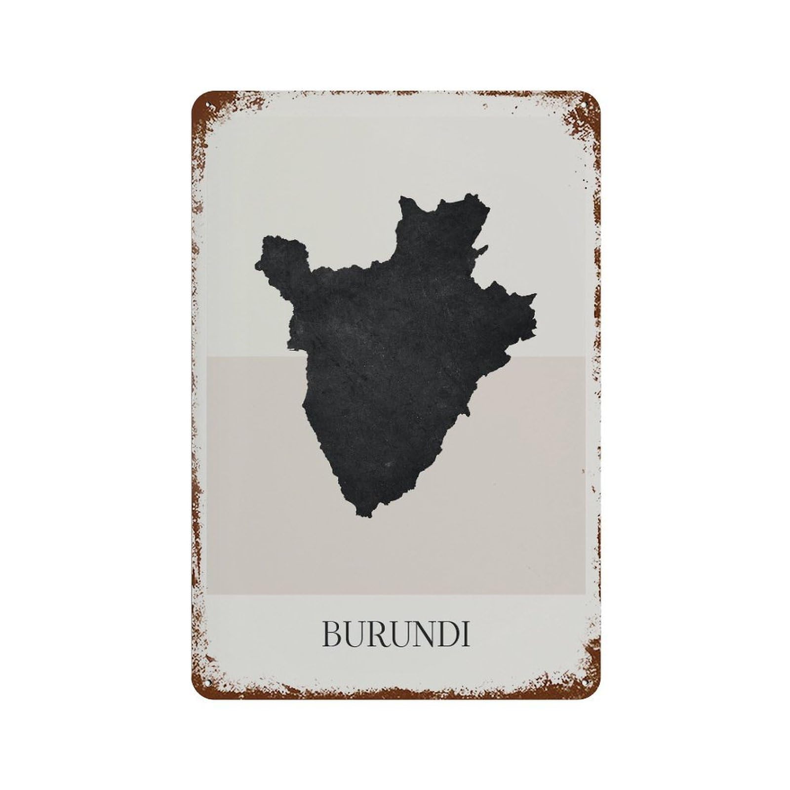 xiaoxiaoshen Burundi Map Minimalist Boho Decor For Home Or Gift (2) Wall Decor Art Metal Tin Poster Modern Home Decor Art Home Bar Shop Decorations Vintage Sign 30x20cm