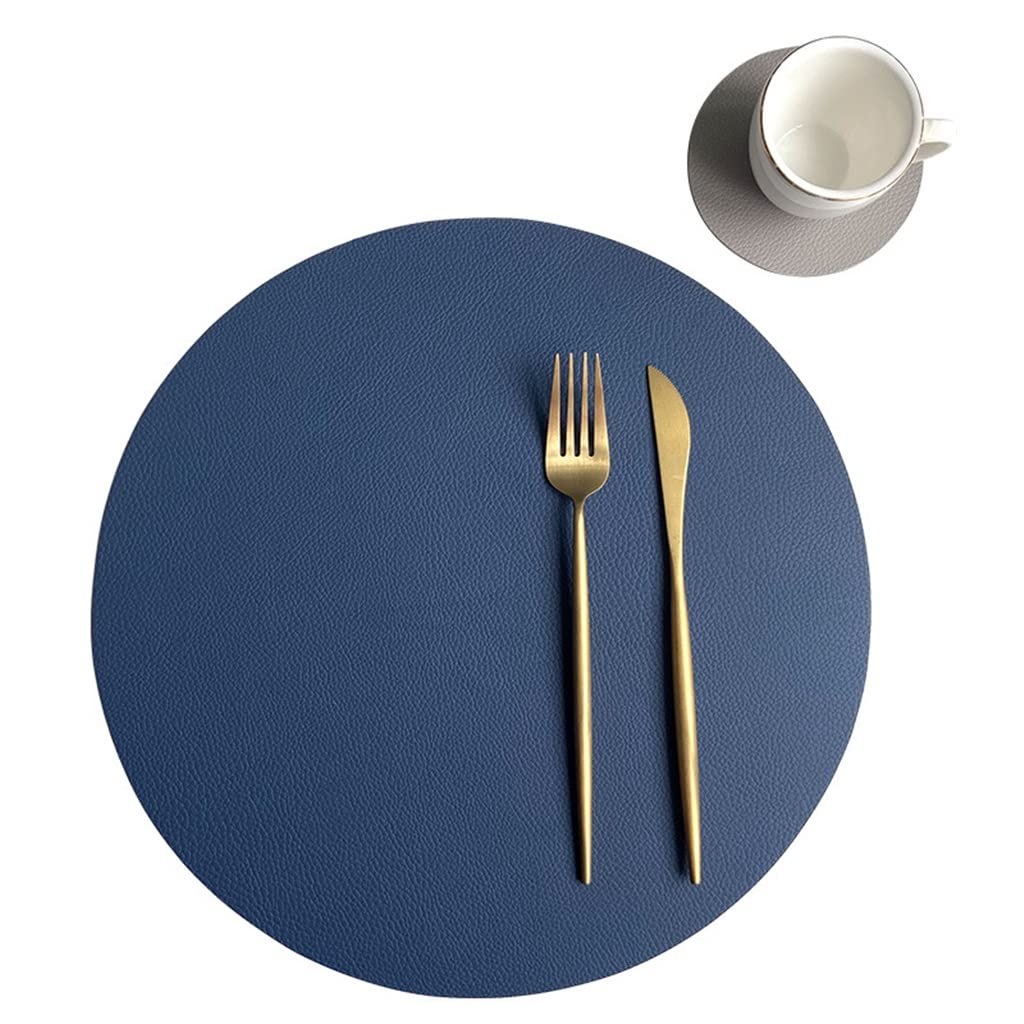 IANSHFKN 10 Pcs Leather Placemat Western Food Mat Dining Tableware Table Pads Bowl Cup Coaster Kitchen Accessorie