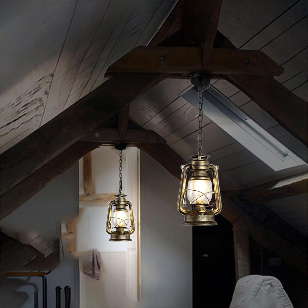 XINYASEE Lampade a sospensione per esterni, lampada vintage impermeabile, lampada a sospensione per giardino, lampada per gazebo, resistente alla pioggia, grado IP44, base a vite E27