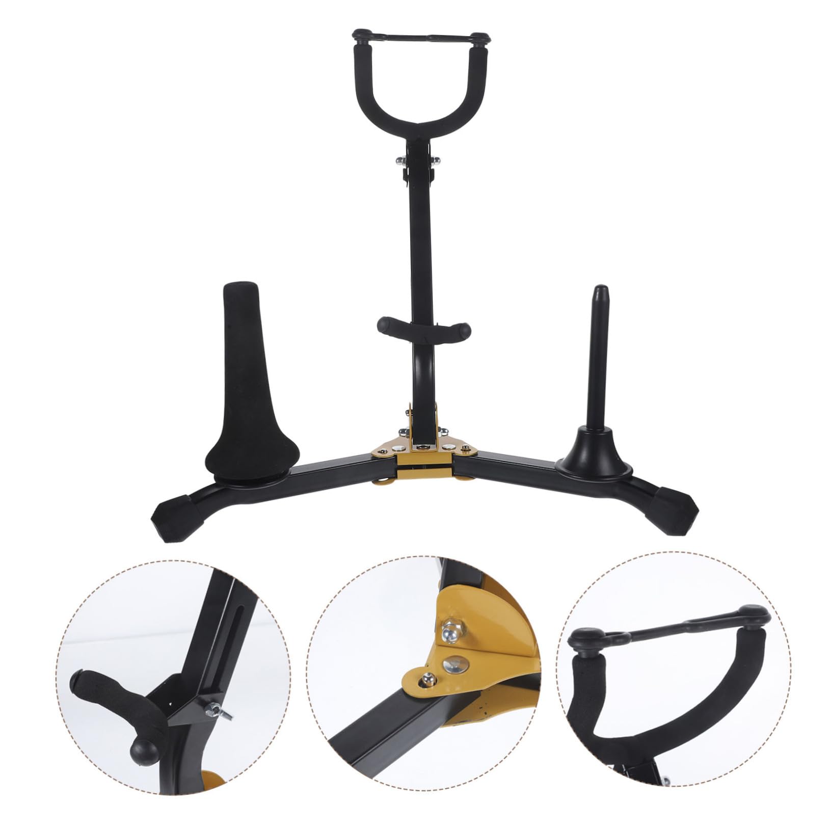 Supporto Sax Tenore e Contralto Pieghevole Multifunzione Con Supporto Per Flauto e Clarinetto Struttura Stabile Per Protezione Strumenti Fiato