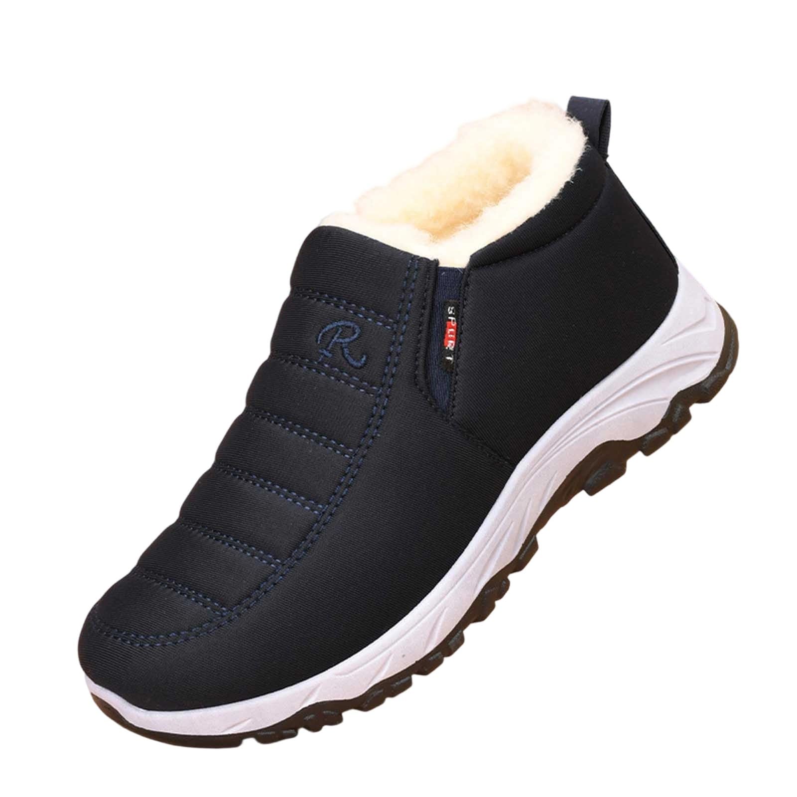 Zapatillas de invierno con forro térmico, suela suave, cómodas, cálidas, informales, para caminar